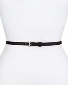 Cole Haan Tumbled Leather Golden Logo Belt - Lyst