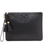 Tory Burch Thea Zip Pouch - Dust Storm - Lyst