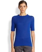 Piazza Sempione Short-Sleeve Cashmere Sweater - Lyst