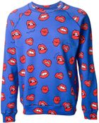 Au Jour Le Jour Lip Print Sweatshirt - Lyst