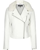 Topshop Petite Ultimate Faux Leather Biker Jacket - Lyst
