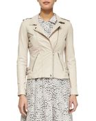 Rebecca Taylor Washed Leather Moto Jacket - Lyst
