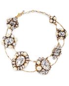 Erickson Beamon 'Stratosphere' Crystal Faux Pearl Cluster Necklace - Lyst
