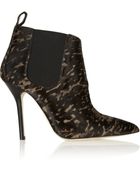 Oscar de la Renta Michiga Printed Calf Hair Ankle Boots - Lyst