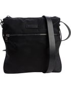 Ferragamo Black Nylon Zip Front Messenger Bag - Lyst