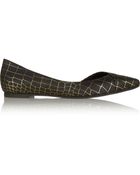 McQ by Alexander McQueen Croc-Effect Leather Ballet Flats - Lyst
