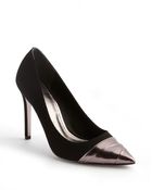 Adrianna Papell Desire Metallic Cap-Toe Stiletto Pumps - Lyst
