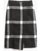 Madewell Wrap Midi Skirt In Plaid - Lyst