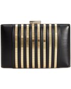 La Regale Metallic Striped Minaudiere - Lyst