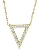 Kc Designs 14K Gold And Diamond Triangle Necklace - Lyst