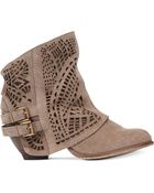 Naughty Monkey Love Story Laser Cut Booties - Lyst