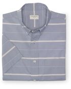 Club Monaco Short-Sleeved Stripe Shirt - Lyst