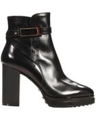Tod's Ankle Boots Heel 10+2 Low Boot Leather With Accessorize - Lyst