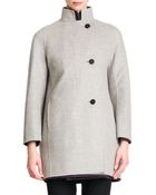 Jil Sander Woolcashmere Button-front Coat - Lyst