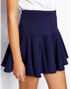 Asos Mini Skirt In Scuba With Flippy Hem - Lyst