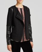 Sanctuary Quilted Mixed Media Jacket - Lyst
