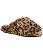Michael Kors Michael Jet Set Mk Faux-Fur Slippers - Lyst