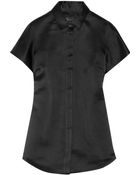 Burberry Prorsum Silk-Satin Shirt - Lyst