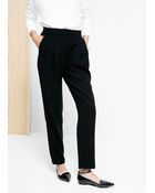 Mango Crepe Baggy Trousers - Lyst