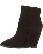 Ash Jasmine Suede Wedge Boots - Lyst