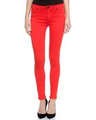 Hudson Nico Midrise Super Skinny Jeans - Infrared - Lyst