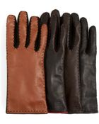 Lauren by Ralph Lauren Hybrid Leather Tech Gloves - Lyst