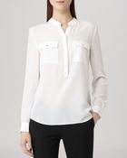 Reiss Shirt - Alexa Pocket Silk - Lyst
