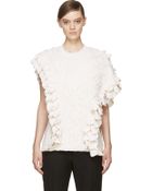 3.1 Phillip Lim Ivory Crocheted Asymmetrical Top - Lyst