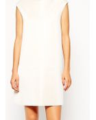 Asos Premium Bonded Ovoid Shift Dress - Lyst