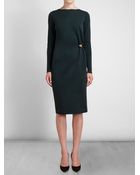 Lanvin Cotton Dress with Gold Clip - Lyst