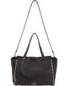 Valentino Medium Rockstud Trapeze Bag - Lyst