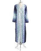 Oscar de la Renta Watercolor Caftan - Lyst