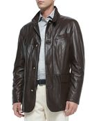 Peter Millar Sheepskin Leather Jacket - Lyst