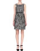 Max Mara Studio Blocco Leopard-print Dress - Lyst