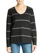 Eileen Fisher Striped Organic Cotton Sweater - Lyst