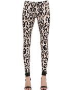 Blumarine Animalier Viscose Jersey Leggings - Lyst
