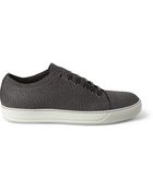 Lanvin Textured-Leather Sneakers - Lyst