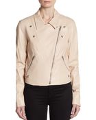 Sachin & Babi Salma Twillpaneled Leather Moto Jacket - Lyst