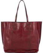 Zagliani Python & Leather Reversible Tote - Lyst