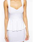 Asos Sweetheart Peplum Mini Dress - Lyst