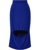 Opening Ceremony Cobalt Horizontal Slit Skirt - Lyst
