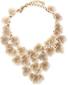 Oscar de la Renta Resin Flower Bib Necklace - Lyst
