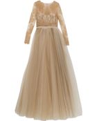 Notte By Marchesa Metallic Lace Bodice & Tulle Gown - Lyst