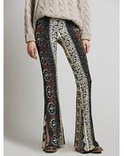 Novella Royale Womens Border Print Bell Bottoms - Lyst