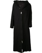 Yohji Yamamoto Oversized Coat - Lyst