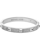 Michael Kors Pavé Studded Silver-Tone Bangle - Lyst