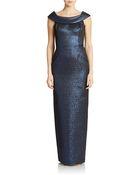 Teri Jon Off Shoulder Gown - Lyst
