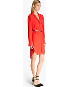 Halston Overlay Shirtdress - Lyst