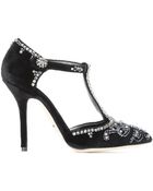 Dolce & Gabbana Bellucci Embellished Velvet Pumps - Lyst