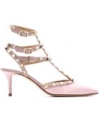 Valentino Rockstud Patentleather Kittenheel Pumps - Lyst